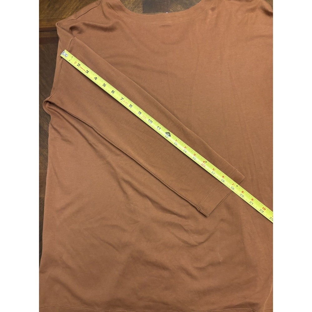 J. Jill Long Sleeve V-Neck Tunic in Rust Brown - Picture 7 of 7